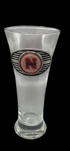 Unique Nebraska Huskers Pilsner Glass Pewter Emblem 2006 Go Big Red! - Picture 1 of 9