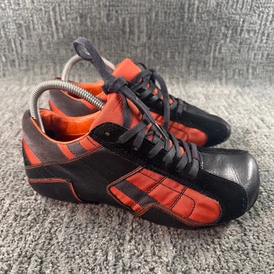 Diesel Aquila Para Hombre Negro Naranja Cuero Gamuza Moda Tenis EE. UU. 8,5 EUR 39 Foto 1 de 4