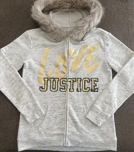 Girl’s Justice Activewear Zip Front Faux Fur Lined Hooded Jacket Size 14/16 - Picture 1 of 4