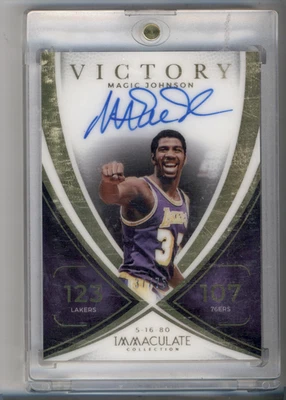 Magic Johnson 2024-25 Panini Immaculate Collection Victory Auto /75 #VS-MGJ - Image 1 of 2