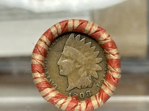 Unsearched Olde Estate Wheat Penny Roll 50 Vintage Cents-1908 Indian Head Cent - Picture 1 of 2