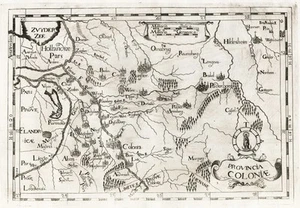 Colonia Düsseldorf Kleve Duisburg Bonn Paderborn mapa capuchino Montecalerio 1712 - Imagen 1 de 1