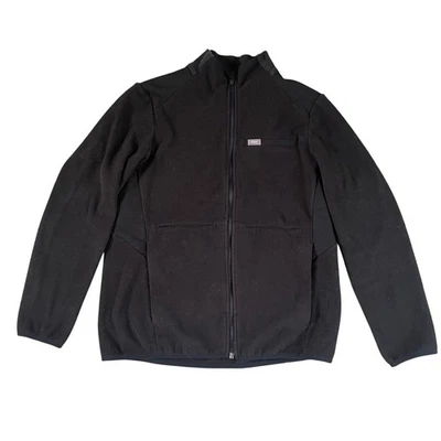 FIGS On-Shift Fleece Jacket Full Zip Pockets Size Medium Womens Black Workwear - Image 1 of 4