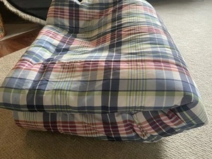 Tommy Hilfiger Queen Comforter Plaid Patchwork Preppy - Picture 1 of 10