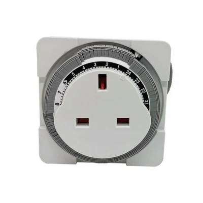 Plug-in Mechanical Timer, Time Switch, Clock Power Supply for Home Use - White - Image 1 of 4