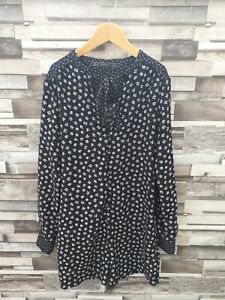 WOMENS ZARA BLACK FLORAL BUTTON UP UP ALL IN ONE PETITE LONG SLEEVE PLAYSUIT 8