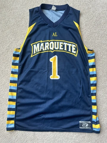 Marquette Golden Eagles #1 Navy Jersey Officially Licensed Teamwear Men’s LARGE Cover