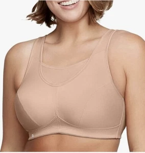 Glamorise Sport 46C No-Bounce Camisole Sport Bra 1066 WireFree Cafe - Picture 1 of 7