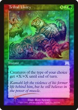Tribal Unity FOIL Onslaught HEAVILY PLD Green Uncommon MAGIC MTG CARD ABUGames
