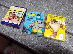 H 656 vintage playing cards batman tasmanian devil crazy eight