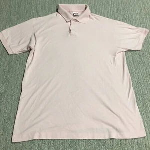 Vintage Anvil Polo Shirt Men's Large Pink Single Stitch Button Made In USA - Picture 1 of 12