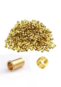 Tube OD Brass Compression Sleeves Ferrules Brass Ferrule Fitting and Hose Insert - Picture 1 of 4
