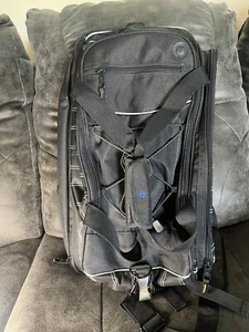 Samsonite Waterproof Duffle Bag Sport Laptop Backpack Grey/Orange Suitcase Strap - Picture 1 of 8