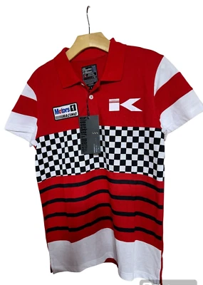 Polo a cuadros Bleeker & Mercer Motors 1 Racing para hombre, talla S Foto 1 de 4