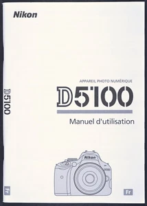 Original Nikon D5100 Digital Camera Manuel d'Utilisation (French) - Picture 1 of 1