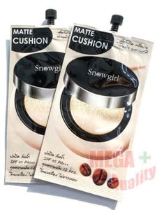 2x Snowgirl Matte Cushion SPF45 PA+++ Oil Control 12 hr Liquid Natural Powder 9g - Picture 1 of 3