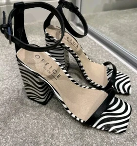 Office London Henrietta Zebra Print High Heels 4 - Picture 1 of 4