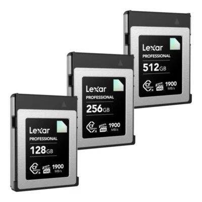Lexar Professional Diamond CFexpress Typ B Card 128GB 256GB 512GB 1900MB/s Read - Image 1 of 2