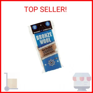 3-Pack Coarse Grade Bronze Wool Pads for Household, Marine, and Industrial Use - Picture 1 of 1