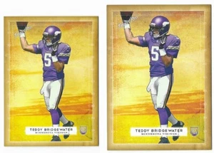 Teddy Bridgewater 2014 Topps Turkey Red Rookie #100 + Mini Version Vikings Lot - Picture 1 of 2