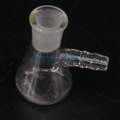 10ml 14/23 Ground Joint Conical Filter Flask with Side Arm Lab Glassware - Image 1 of 4