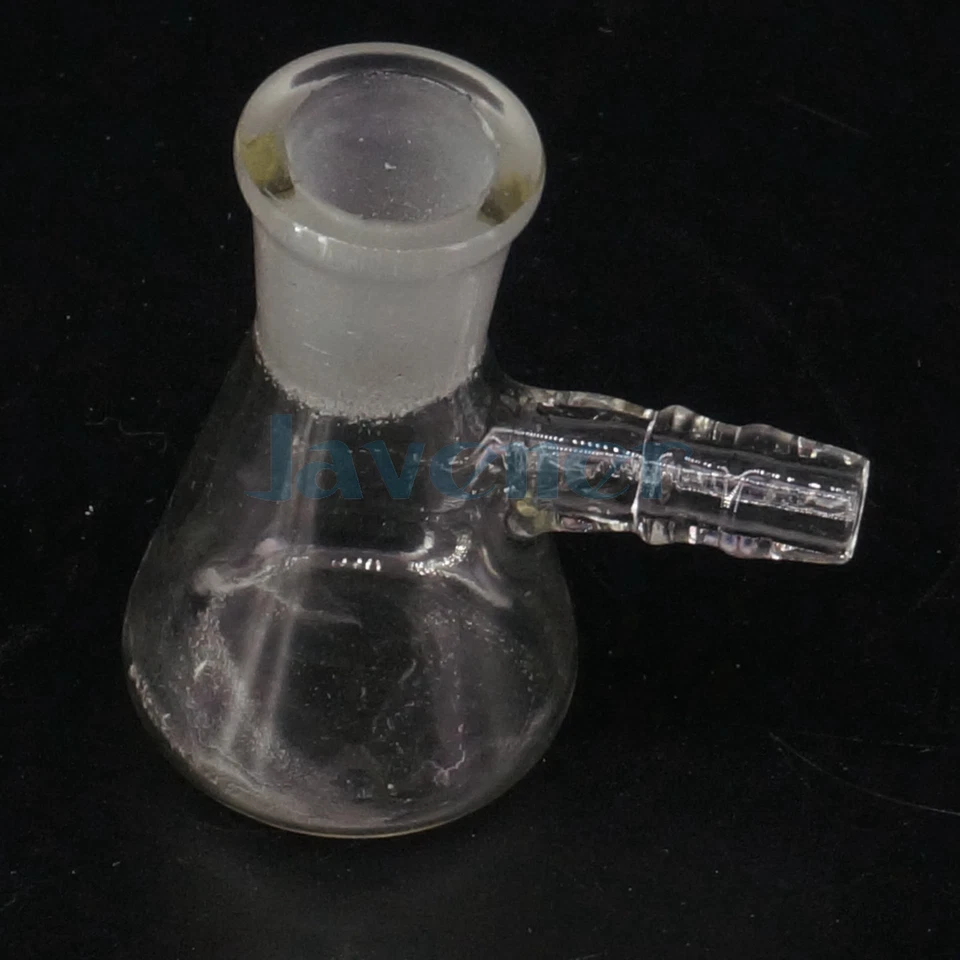 10ml 14/23 Ground Joint Conical Filter Flask with Side Arm Lab Glassware - Image 1 of 4