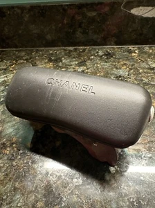 Chanel Sunglasses Case Only Black Clamshell Hardcase Large Made in Italy - Picture 1 of 8