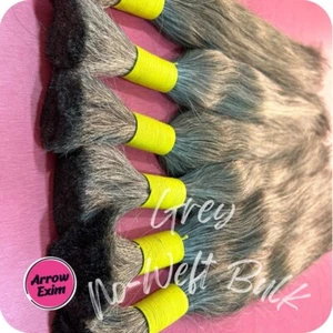 Natural Gray Human Hair for Braiding 100g - Picture 1 of 8