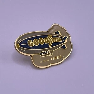 Vintage Goodyear Blimp #1 in Tires Enamel Hat Tie Lapel Stick Pin Pinback - Picture 1 of 3