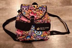 Tokidoki x Loungefly NEON STAR Backpack Colorful Owls Manga Anime Bag EUC! - Picture 1 of 14