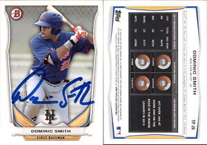 Dominic Smith Signed 2014 Bowman Draft #TP-26 Card New York Mets Auto AU