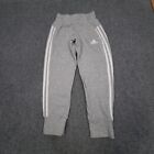 adidas Track Pants Kids 7-8 years grey winter fleece cotton sports Size 7-8
