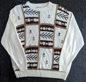Vintage Alfred Dunner Flowers Floral Knit Chunky Cottagecore Crewneck Sweater XL - Picture 1 of 7