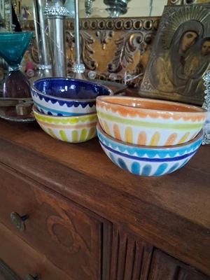 ANTHROPOLOGIE THE MEDITERRANEAN DISH TERRACOTTA NUT BOWLS ASSORTED SET OF 4 NEW - Image 1 of 4