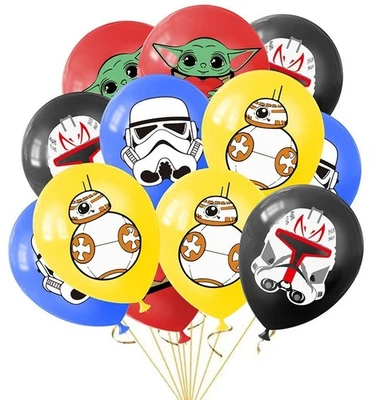 Globo Star Wars Negro Darth Vader Yoda BB8 Decoración Fiesta Cumpleaños 12" 20 un. Foto 1 de 3