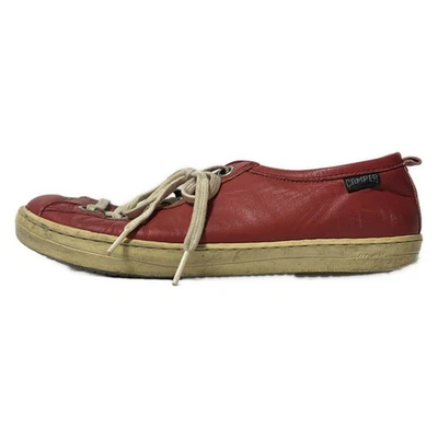 Auth CAMPER - Red Leather Women's Sneakers - Image 1 of 4