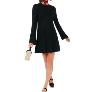 Pomander Place Adi Knit Dress Long Sleeve Tuckernuck Black Size Large NEW - Picture 1 of 8