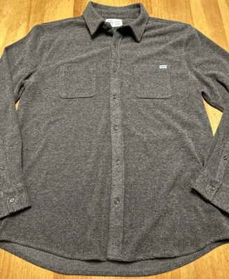 Hurley Men's Ultra Soft Button Down Gray Shirt Large Charcoal Gray - Image 1 of 4