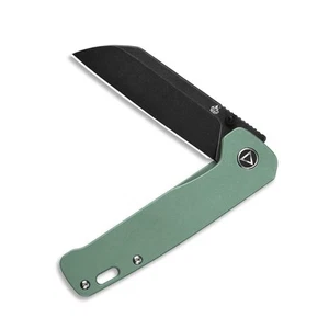 QSP Knives Penguin Liner Lock 130-Y Messer Schwarz 154CM & Grün Titan - Bild 1 von 3