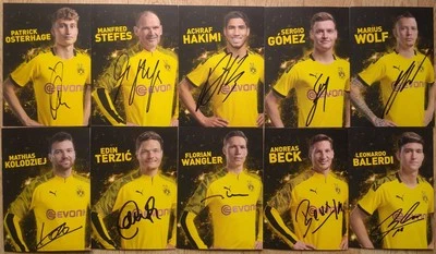 Borussia Dortmund 2019/20 original handsignierte Autogrammkarten  BVB 09 - Bild 1 von 2