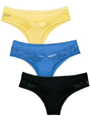 Sexy Panties for Women Lace Back Keyhole Underwear Small-3X Plus Size Multi-Pack - Image 1 of 4