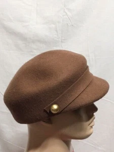Cappello Pecan da donna nuovo con etichette Nine West Lana Feltro Newsboy taglia unica - Foto 1 di 7