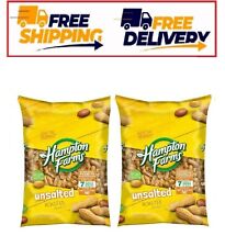 2 PACK Hampton Farms Unsalted In-Shell Peanuts 10 lbs TOTAL FREE SHIPPING