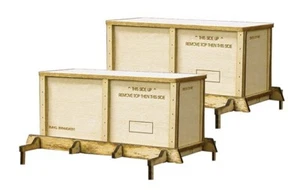 Weaver P778 - O Scale - Wood Crates w/o Logo for Weaver 40' Flat Car (1 pair) - Picture 1 of 2