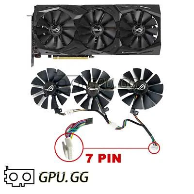 Asus ROG STRIX RTX 2060 2070 /Super Gaming Replacement Fans 87mm - Image 1 of 4