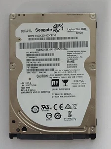 ST500LM021, PN: 1KJ152-071, SN: W62A42C8,WU,FW: 0003LIM1, Seagate 500Gb 2.5" HDD - Afbeelding 1 van 2