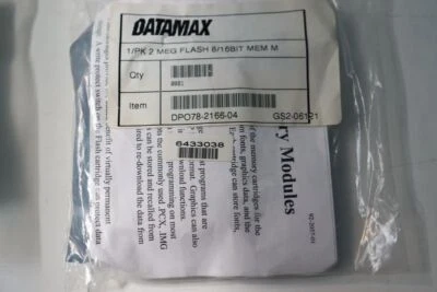 DATAMAX 1/PK 2 MEG FLASH 8/16BIT MEM M DPO78-2166-04 GS2-06121 UNUSED & OVP - Image 1 of 3