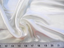 Discount Fabric Charmeuse Silky Bridal Satin Apparel Ivory CS06