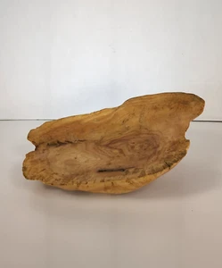 Vintage Hand Carved Burl Root Bowl Free Form Decorative 9 x 6.5 - Picture 1 of 7