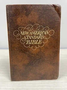New American Standard Bible Faux Leather Collins World 1973 NAS Vintage - Imagen 1 de 8